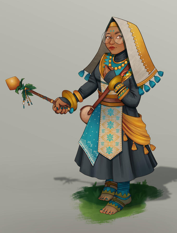 Ruzi the cleric (original art)