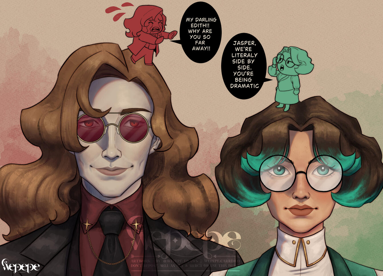 Jasper &amp; Edith (original art)