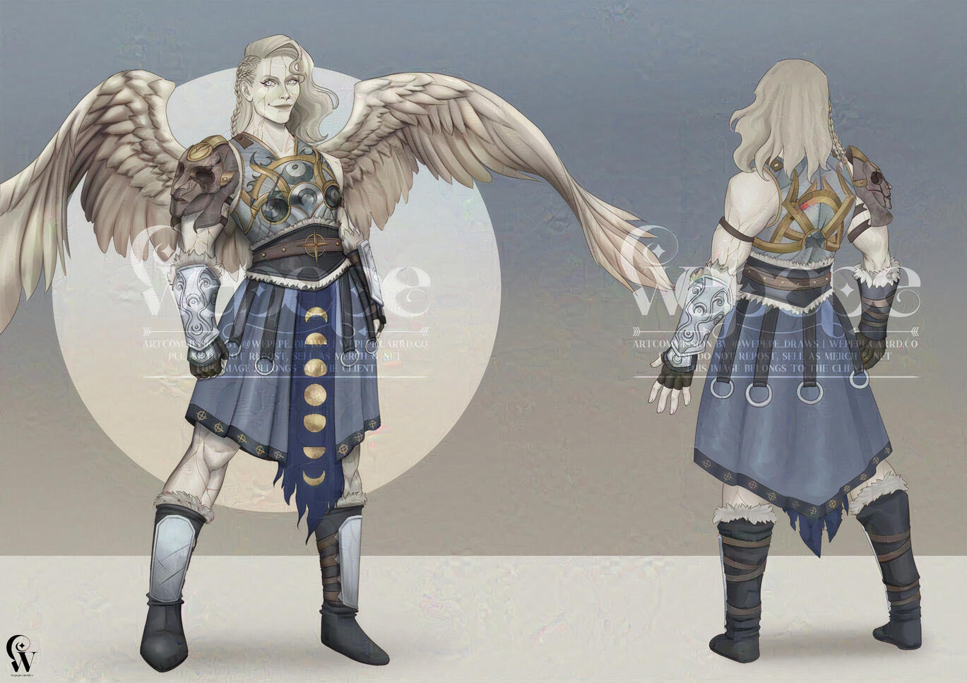 ✦ Aunor Hilal - aasimar character design ✦