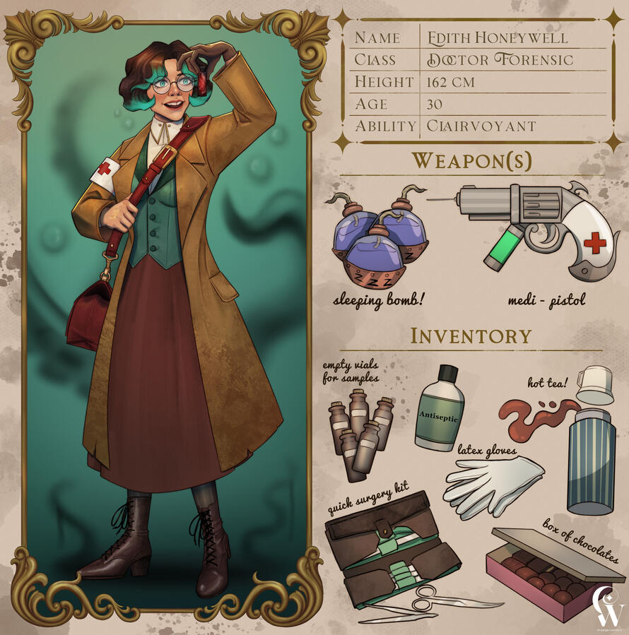 Edith Honeywell - Cthulhu Inspired Character Design