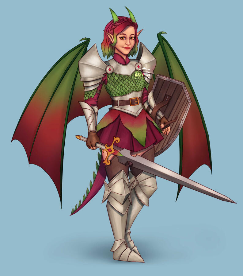 Turning a dragon fruit into a knight.