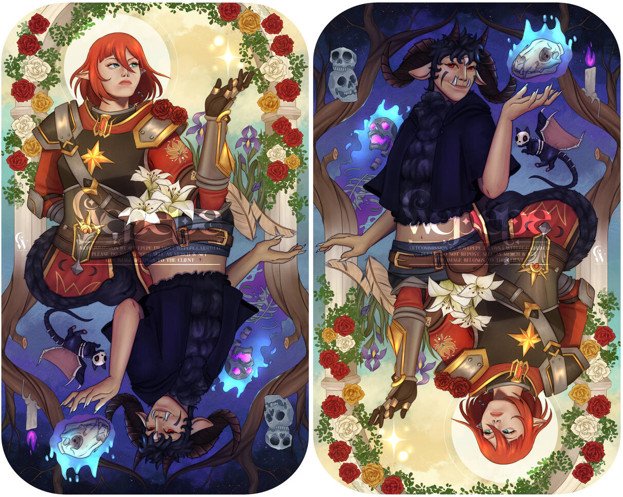 ✦ Kazoo & Aestaith - Upside Down card ✦