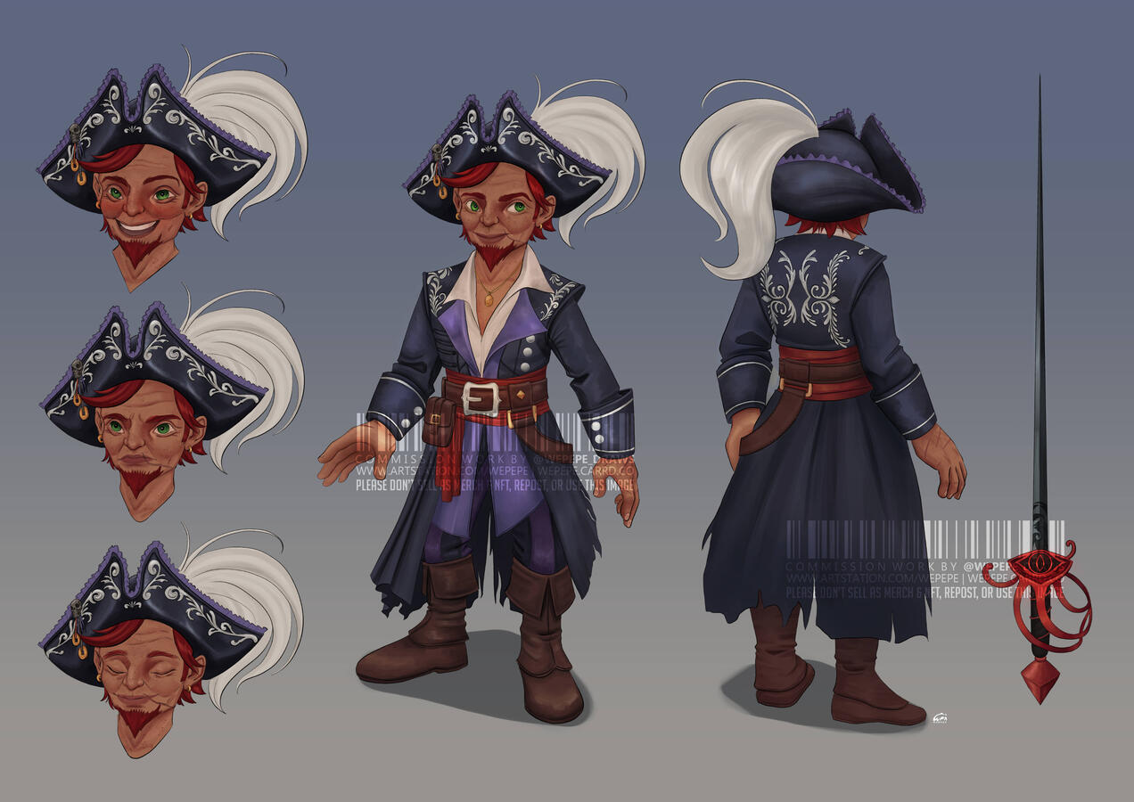 pirate halfling (commission)