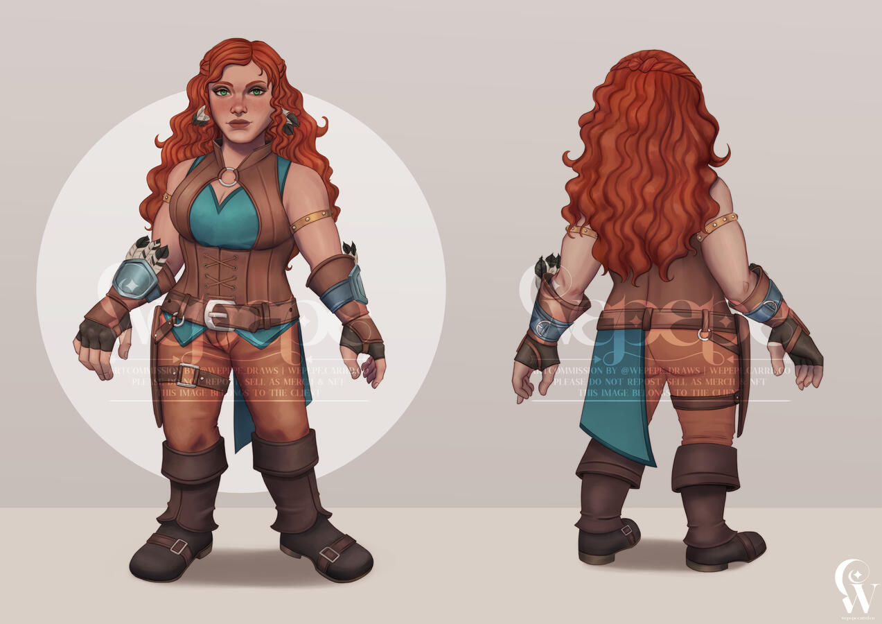 rogue female dwarf (commission)