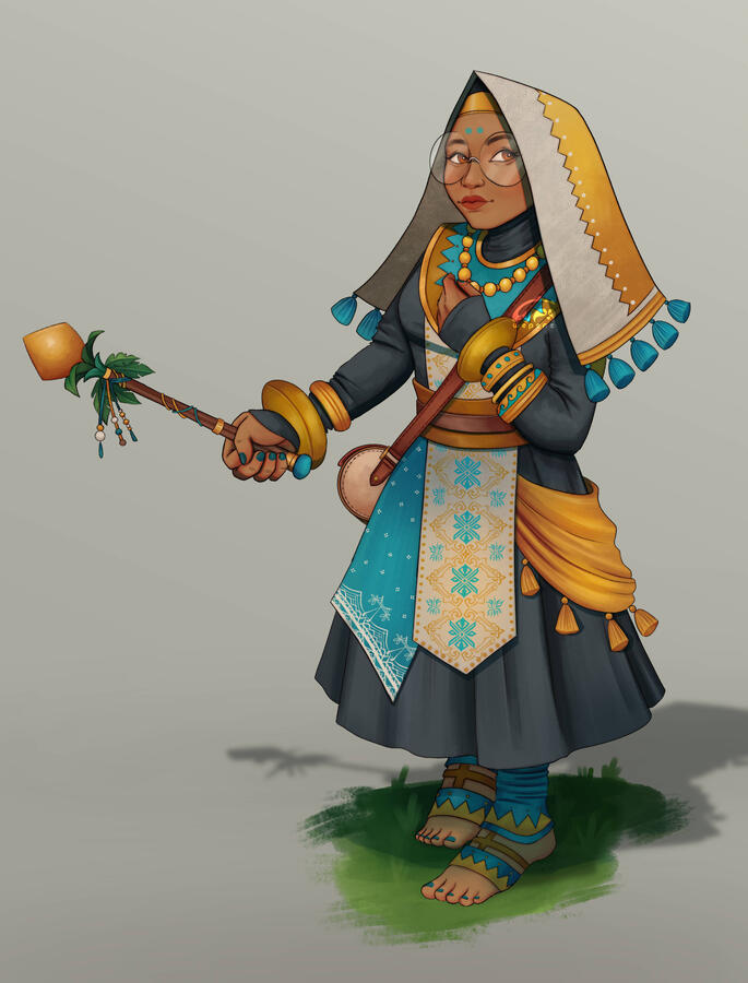 Ruzi the bunian cleric (original character design)