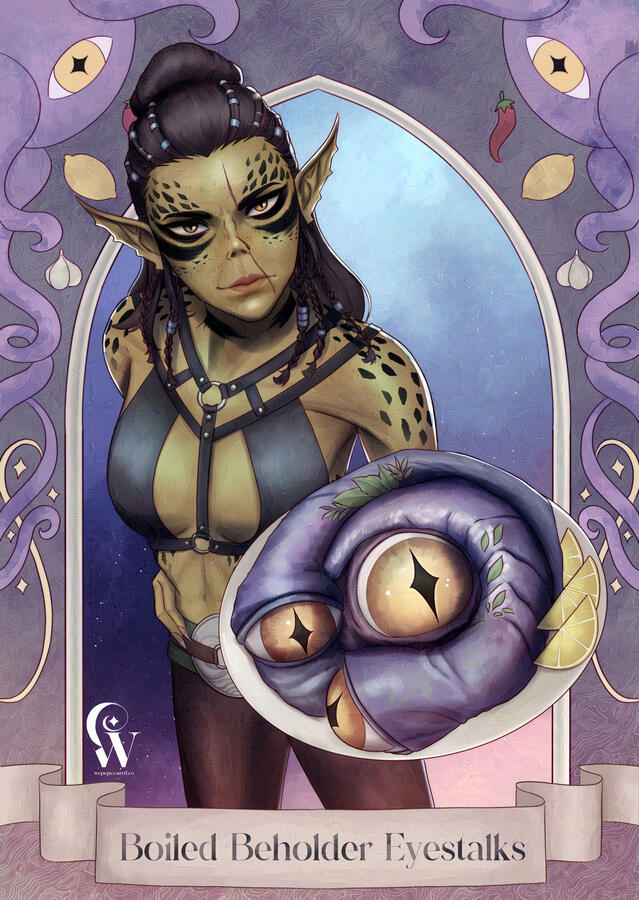 Lae'zel's Boiled Beholder Eyestalks (fanart)